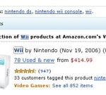 Amazon search results Nintendo Wii
