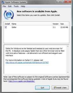 Apple Software Update - Safari