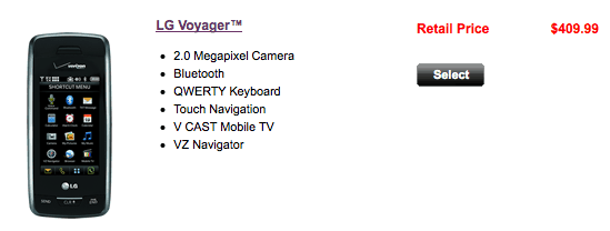 LG Voyager Option 1