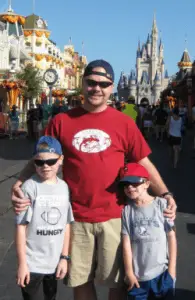 Mr. Noobie and the lil' noobies In front of the Magic Kingdom