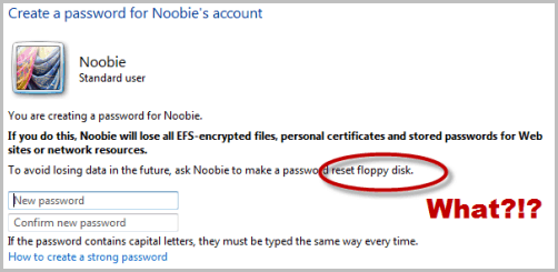 Windows 7 password reset floppy disk