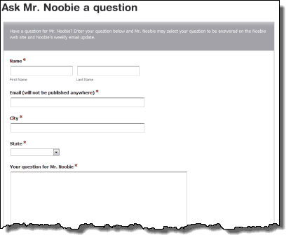 Ask Mr. Noobie