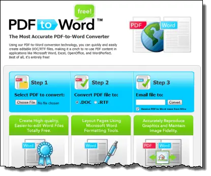 convert pdf file to word document free online