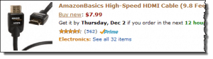 AmazonBasics High-Speed HDMI Cable