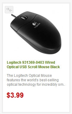 Logitech wired USB scroll mouse