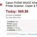 Canon PIXMA MX432 Wireless All-in-One Color Photo Printer,Scanner, Copier & Fax - Retail Box