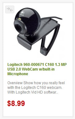 Logitech C160 1.3 MP USB 2.0 webcam with built-in microphone