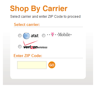 Amazon Wireless shop by carrier