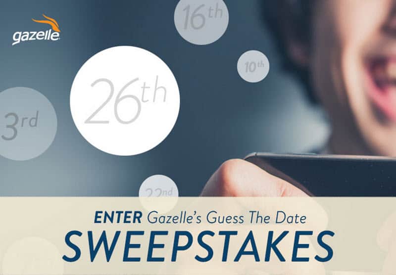 Gazelle Guess The Date Sweepstakes