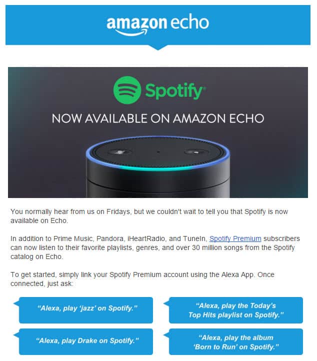 Amazon Echo and Spotify