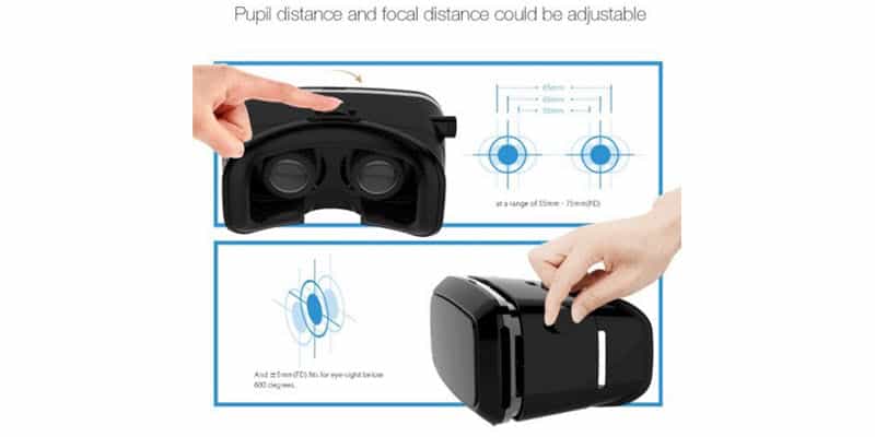BlitzWolf VR Glasses Virtual Reality Headset - pupil and focal distance