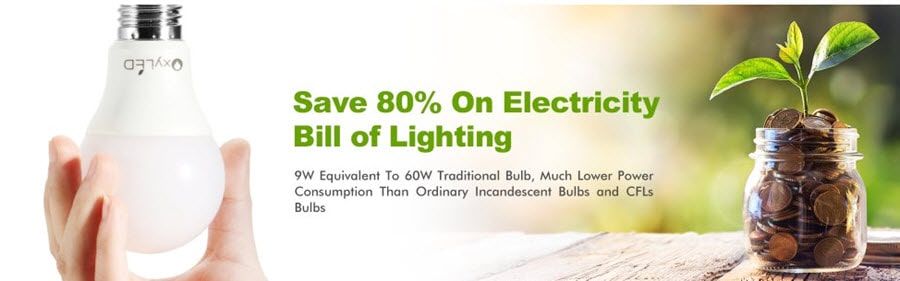 Save 80% on electricity bill of lighting