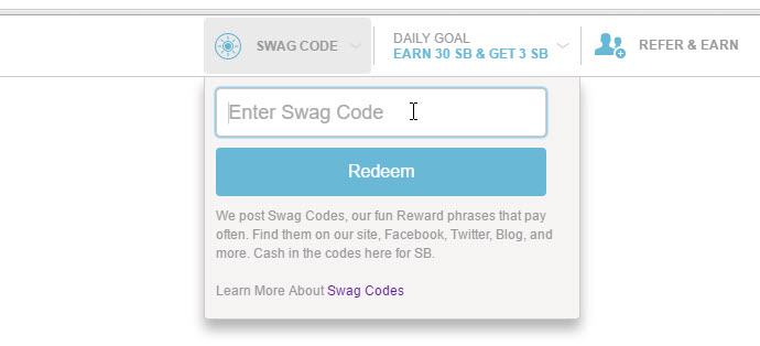 Swagbucks Swag Code