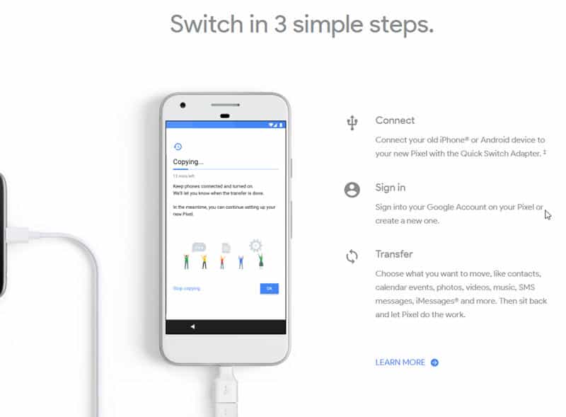 Pixel: Switch in 3 simple steps