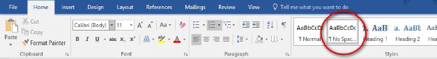 beginning a word document styles
