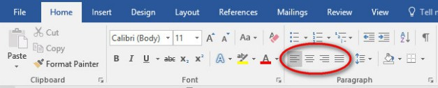 word document to PDF | text left align