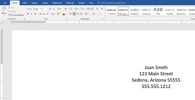 word document to PDF | center align