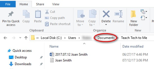 Location Folder | Windows File Explorer – Search, Create Folders, Move and Rename Files