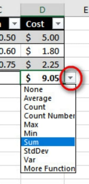 Totals Row | Excel Format as Table with Total, Sort and Filter