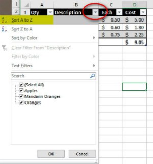 Table Sort | Excel Format as Table with Total, Sort and Filter
