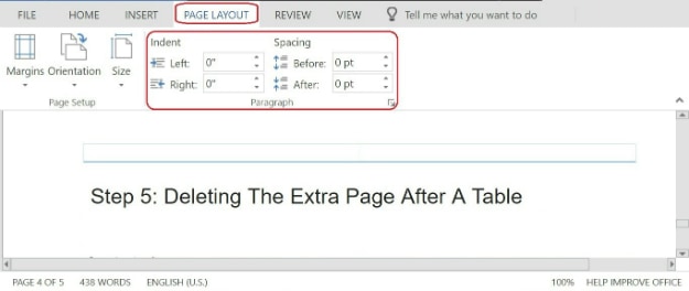 Deleting The Extra Page After A Table | How To Delete A Page In Word | can't delete page in word