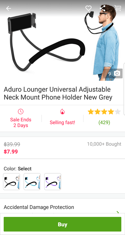 Groupon - Aduro Lounger Universal Adjustable Neck Mount Phone Holder