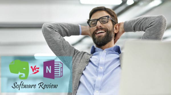 Featured | Shot of a young businessman working on his laptop | Evernote Vs OneNote | Software Review