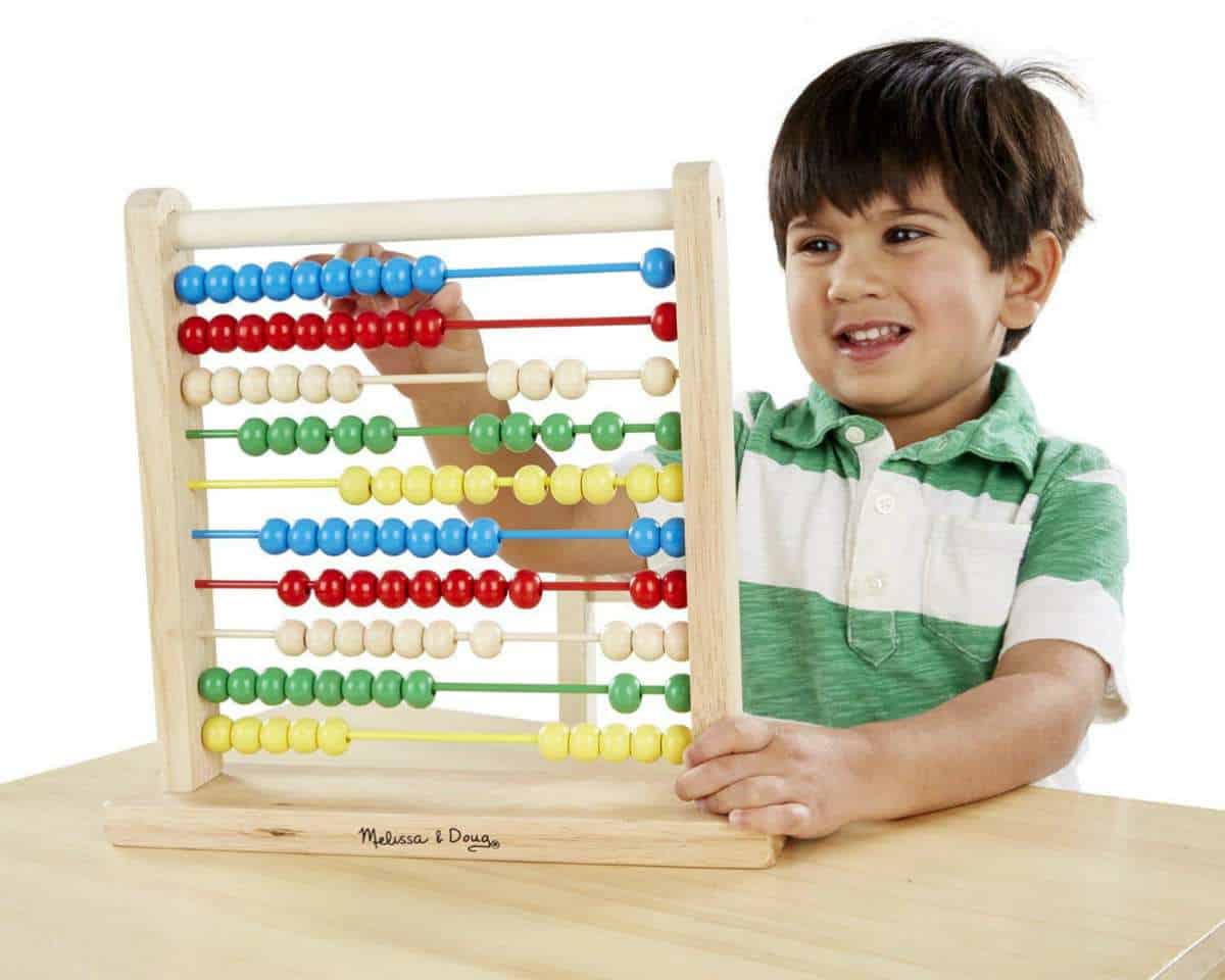 Melissa & Doug Abacus - Classic Wooden Educational Counting Toy | Best STEM Toys For Kids