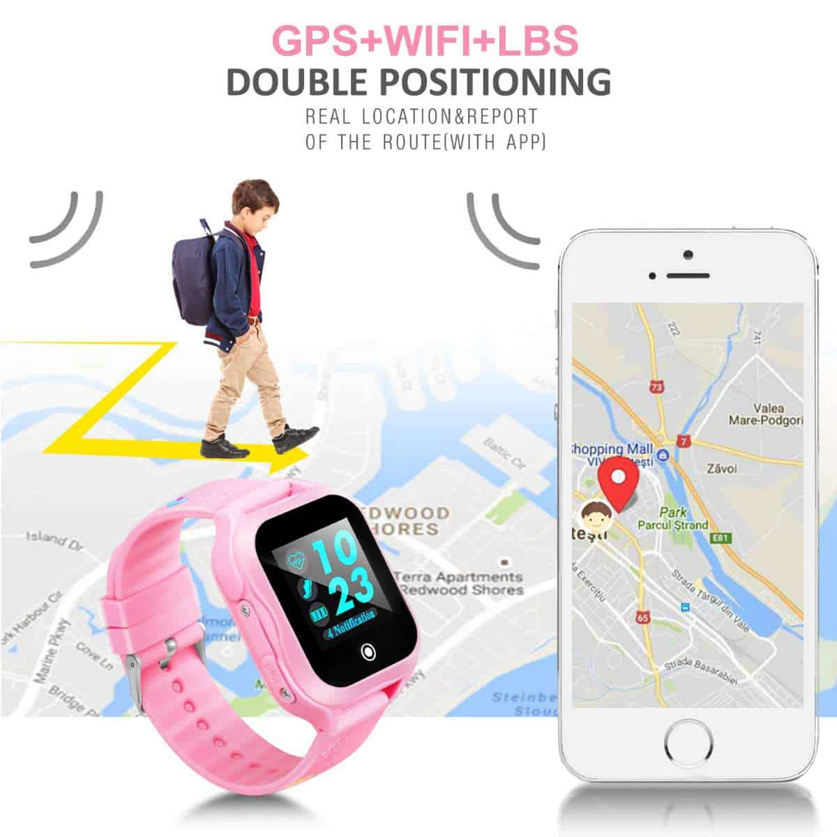 IP67 Waterproof GPS Tracker with SOS Emergency Call | Best GPS-Enabled Kids Watches | Child Safety For The Modern Family