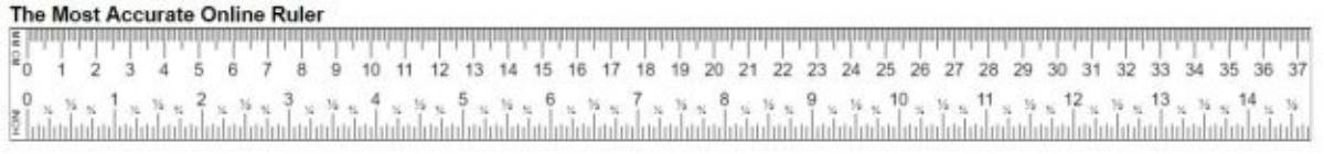 online centimeter ruler