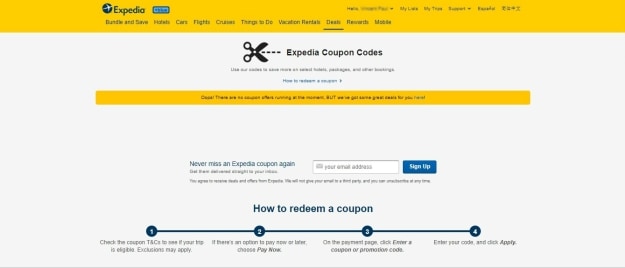 Look for an Expedia Coupon | How to Find and Use an Expedia Coupon