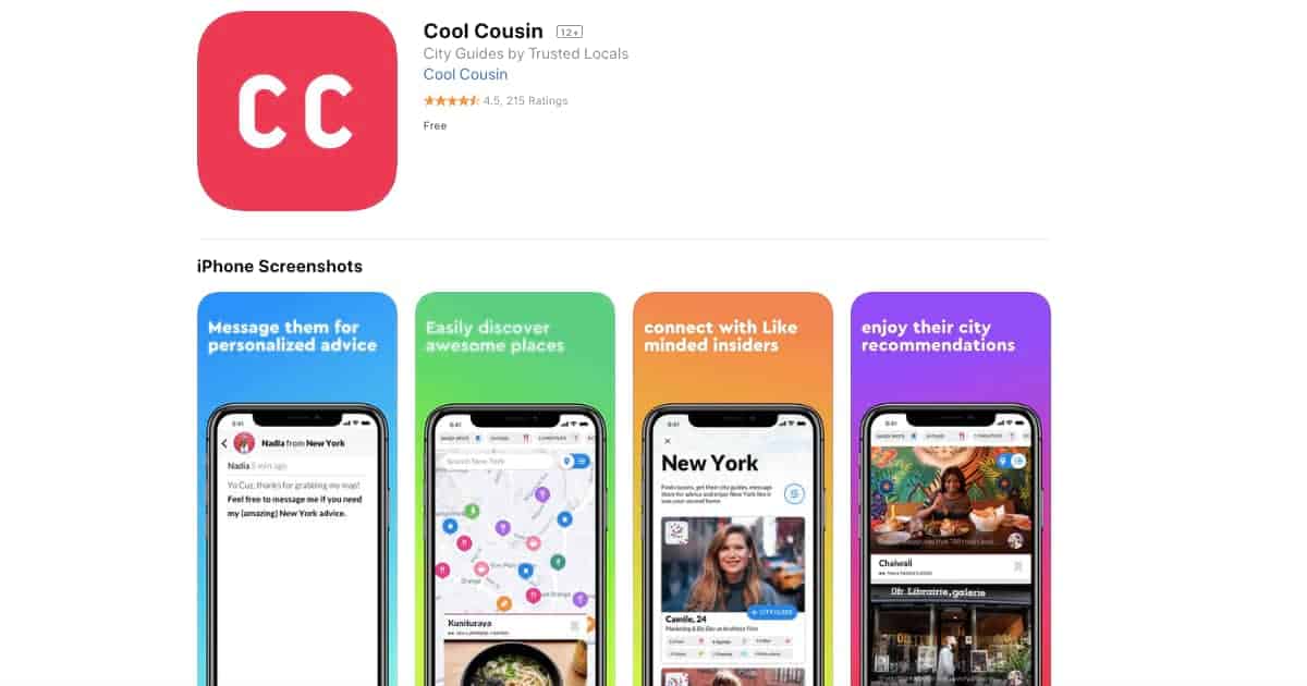 Cool Cousin (iOS) | Awesome Travel Apps That Can Help You Find the Best Vacation Spots