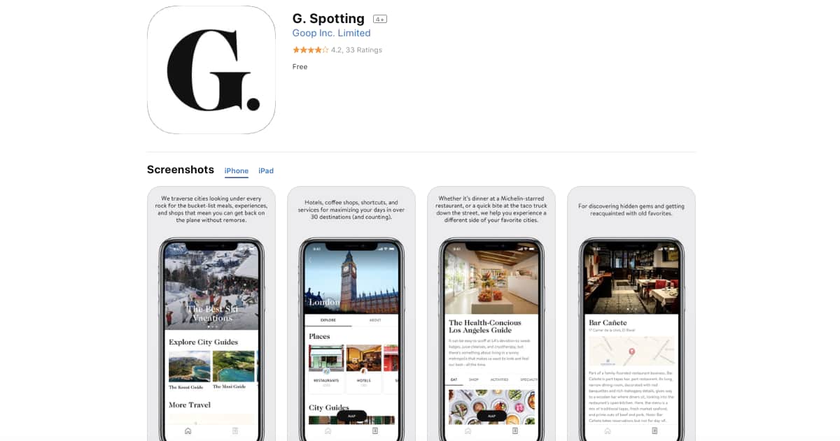 G. Spotting (iOS) | Awesome Travel Apps That Can Help You Find the Best Vacation Spots