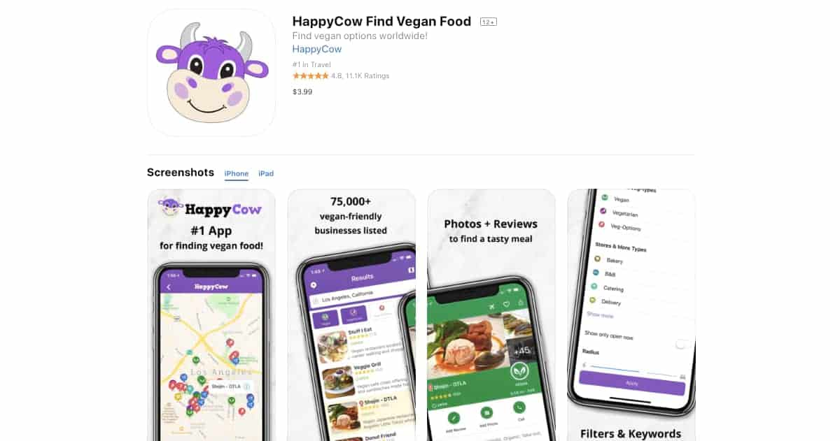 HappyCow (iOS and Android) | Awesome Travel Apps That Can Help You Find the Best Vacation Spots