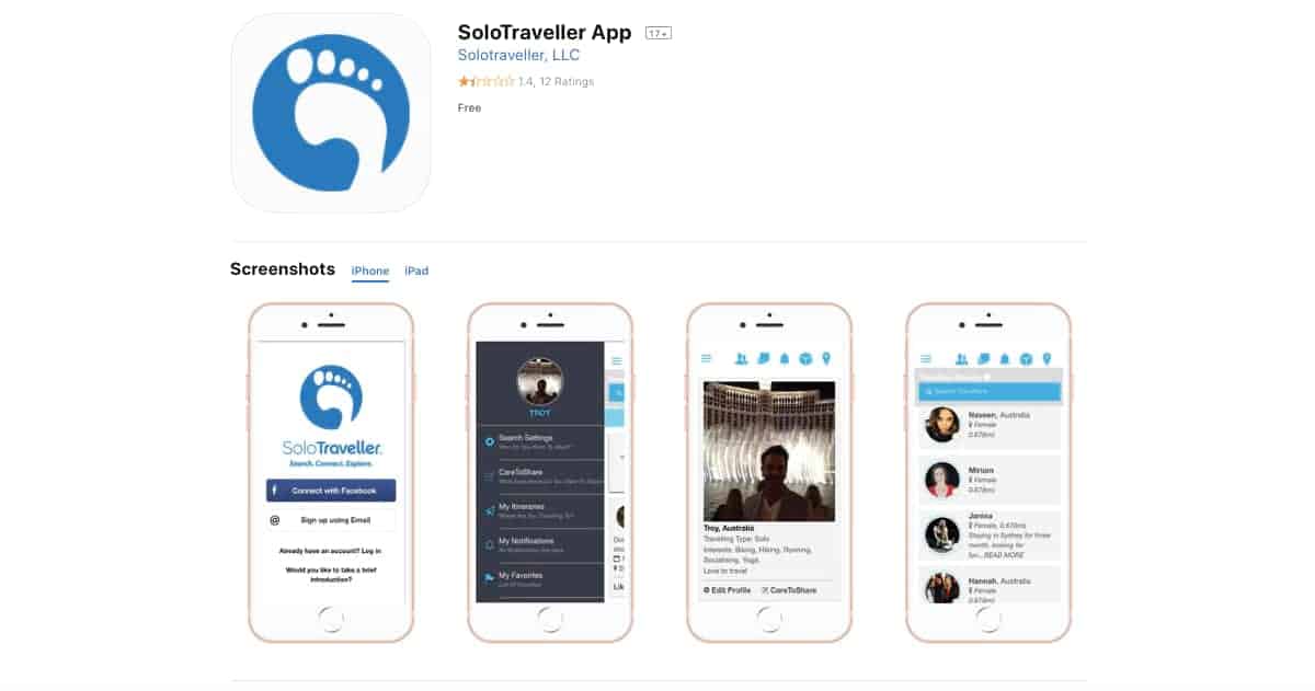 SoloTraveller (iOS and Android) | Awesome Travel Apps That Can Help You Find the Best Vacation Spots