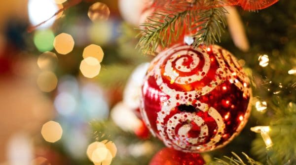 Feature | Red glittered Christmas ball | High Tech Christmas Decorations To Get Into the Festive Holiday Season