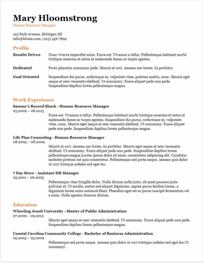 google resume templates download free