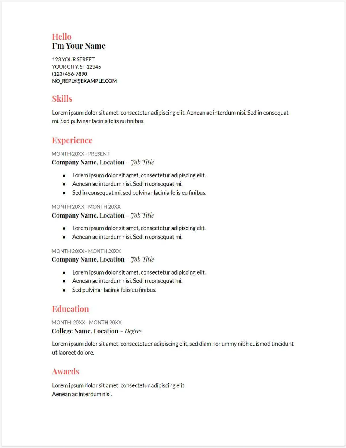 30-google-docs-resume-templates-downloadable-pdfs
