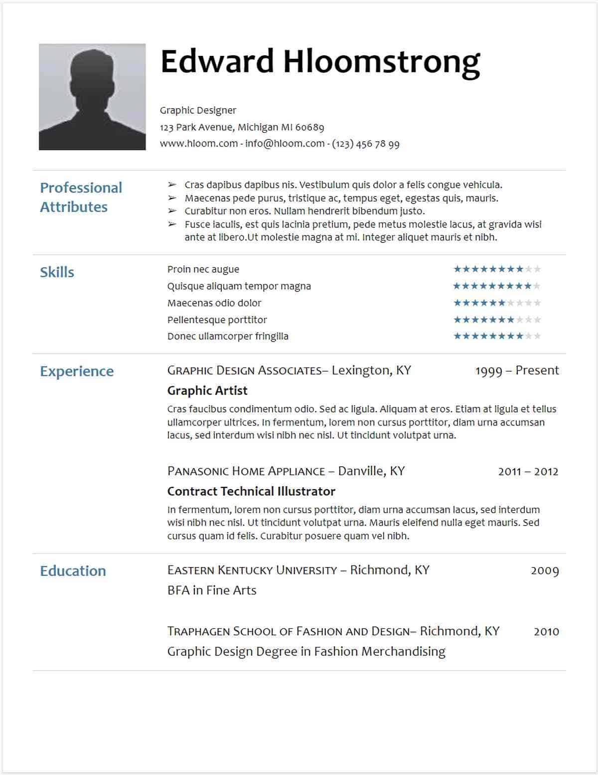 professional resume templates google docs