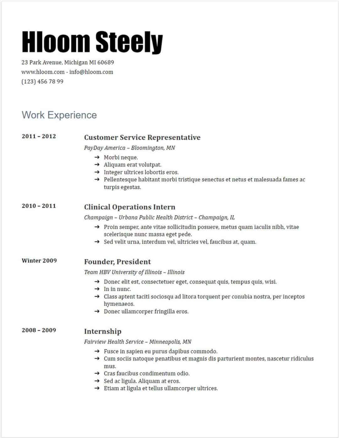 google resume templates