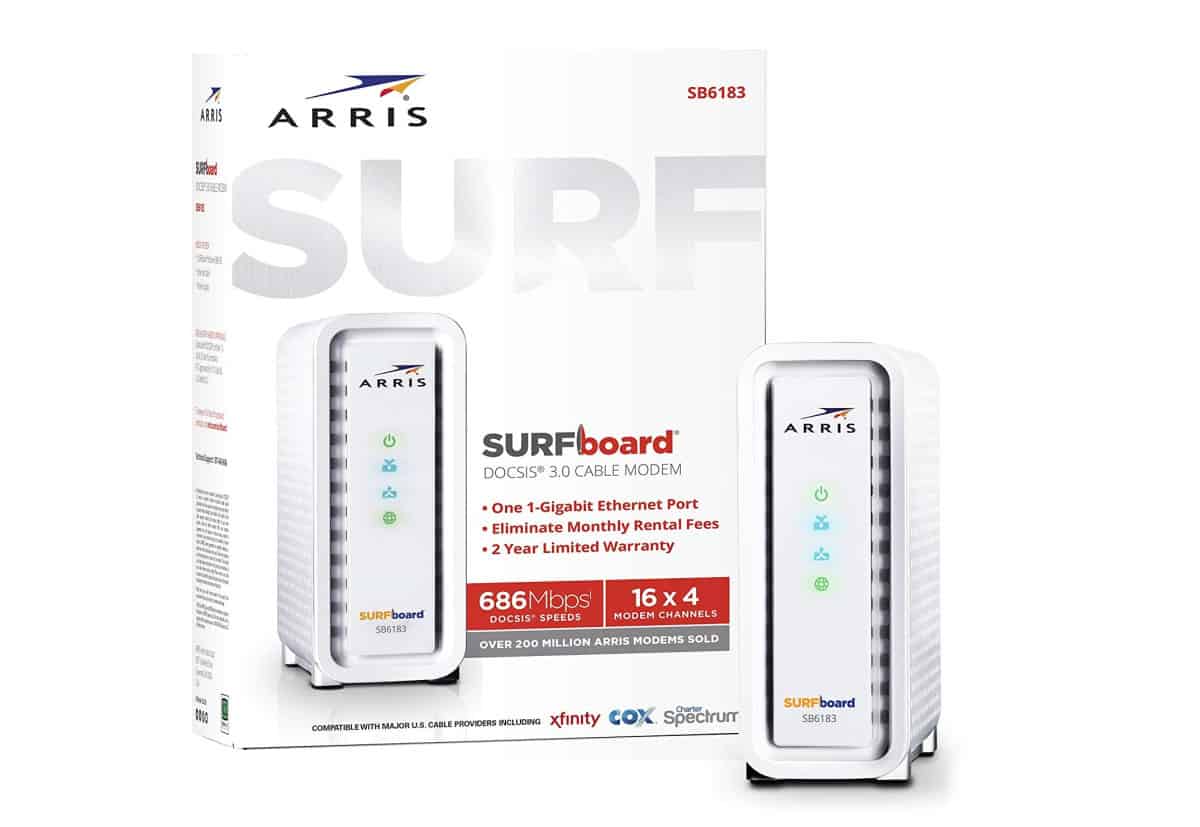 ARRIS Surfboard SB6183 (16x4) DOCSIS 3.0 Cable Modem | Xfinity Compatible Modems You Can Buy On Amazon