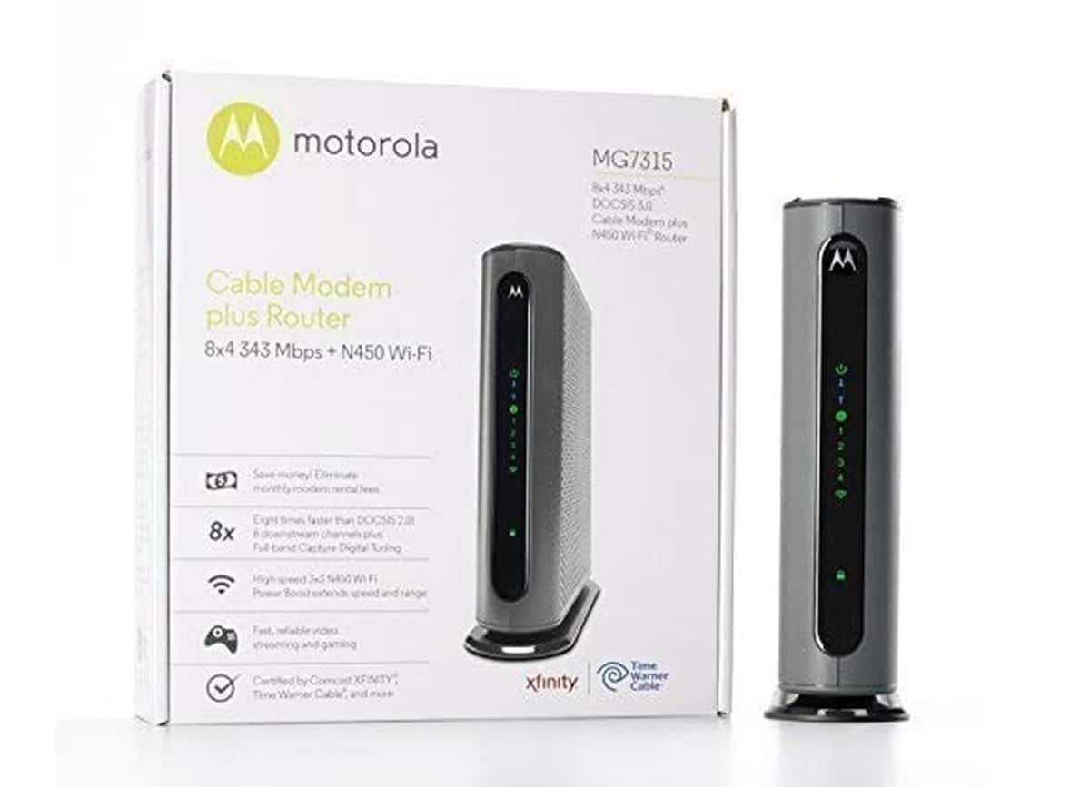 Motorola MG7315 (8x4) Cable Modem with N450 Wi-Fi Router | Xfinity Compatible Modems You Can Buy On Amazon