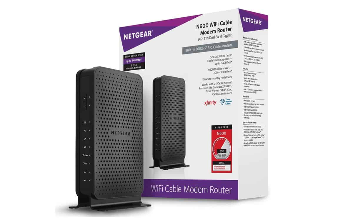NETGEAR C3700-100NAS Dual-Band Wi-Fi Cable Modem Router (8x4) | Xfinity Compatible Modems You Can Buy On Amazon