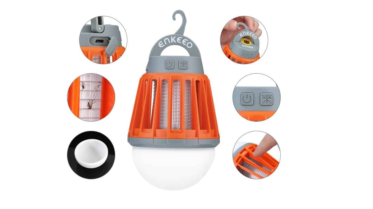 ENKEEO 2-in-1 Camping Lantern Bug Zapper Tent Light | Bug Zapper: How Does It Work And Which One Should You Get?