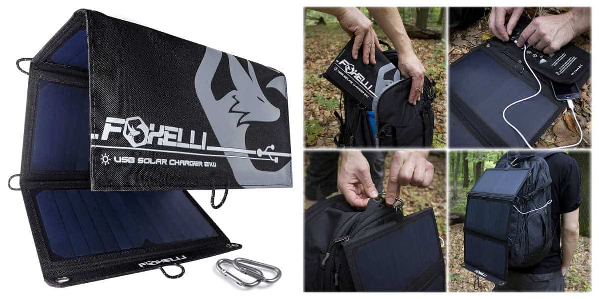 Foxelli Dual USB Solar Charger 21W | Outdoor Tech Gadgets For Your Backyard