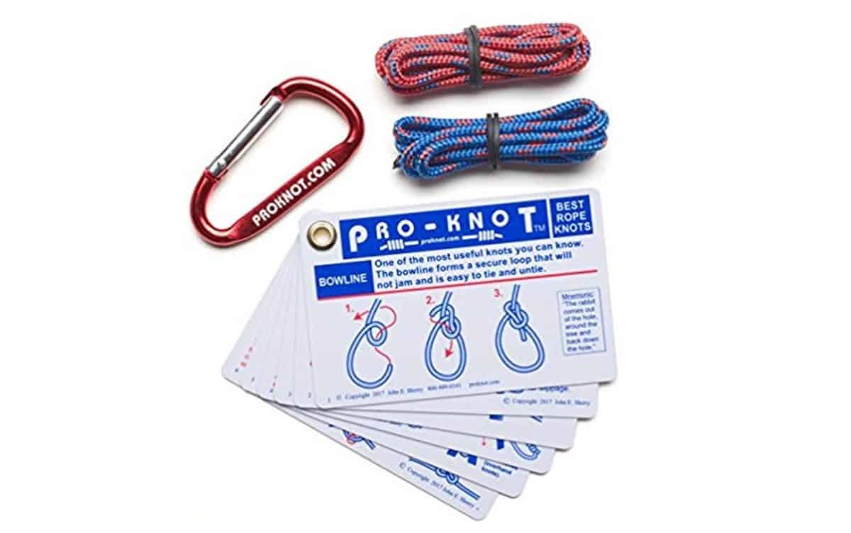 Knot Tying Kit Pro-Knot Best Rope Knot Cards Outdoor Survival Gear And Gadgets on Amazon Under $100