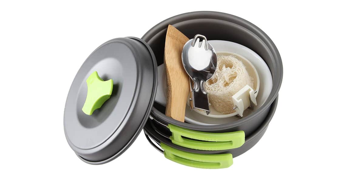 MalloMe Camping Cookware Mess Kit Backpacking Gear | Cool Camping Must-Haves To Survive A Weekend Outdoors
