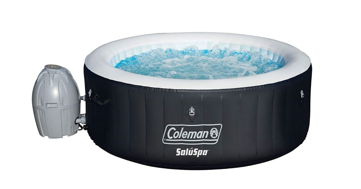 Coleman SaluSpa 4 Person Inflatable Outdoor Spa Hot Tub | Best Amazon Outdoor Hot Tub | small outdoor hot tub