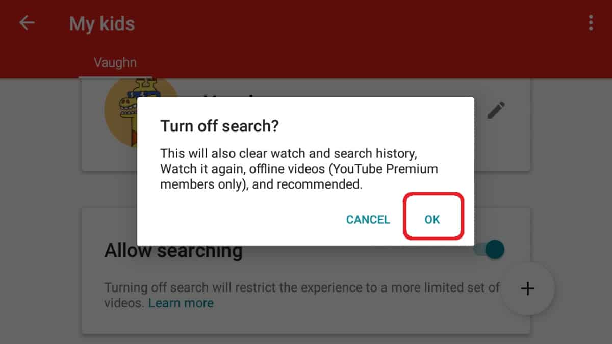 Turn off search confirm | How To Make YouTube Kids Videos Safer For Your Kids | kids videos youtube